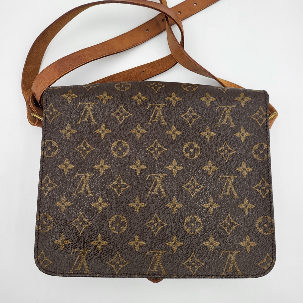 Louis VuittonMonogram Cartouchiere GM Cross Body Bag..Authentic w/COA. - Picture 2 of 16